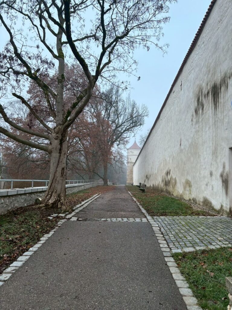 城壁沿いの歩道