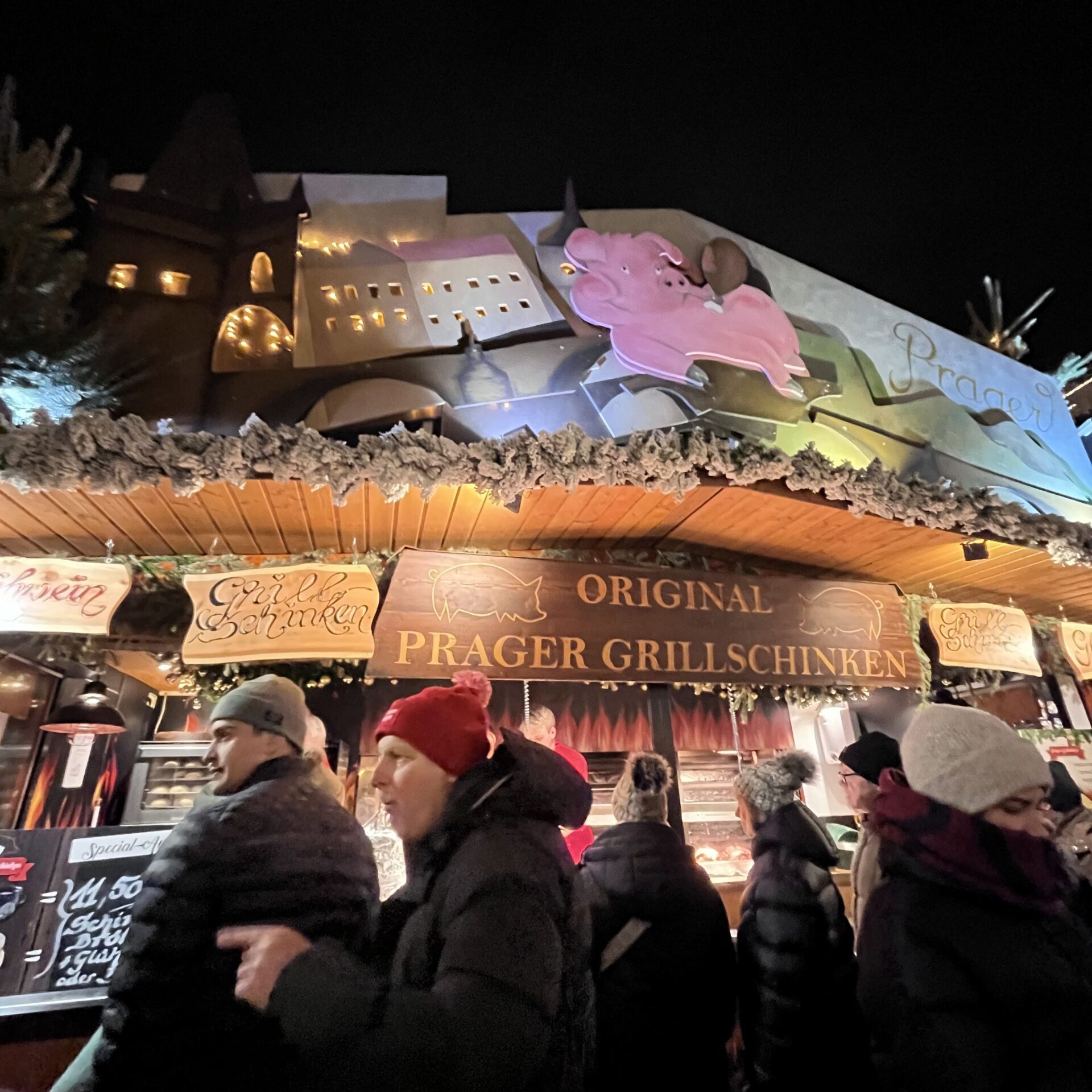 クリスマスマーケットの屋台