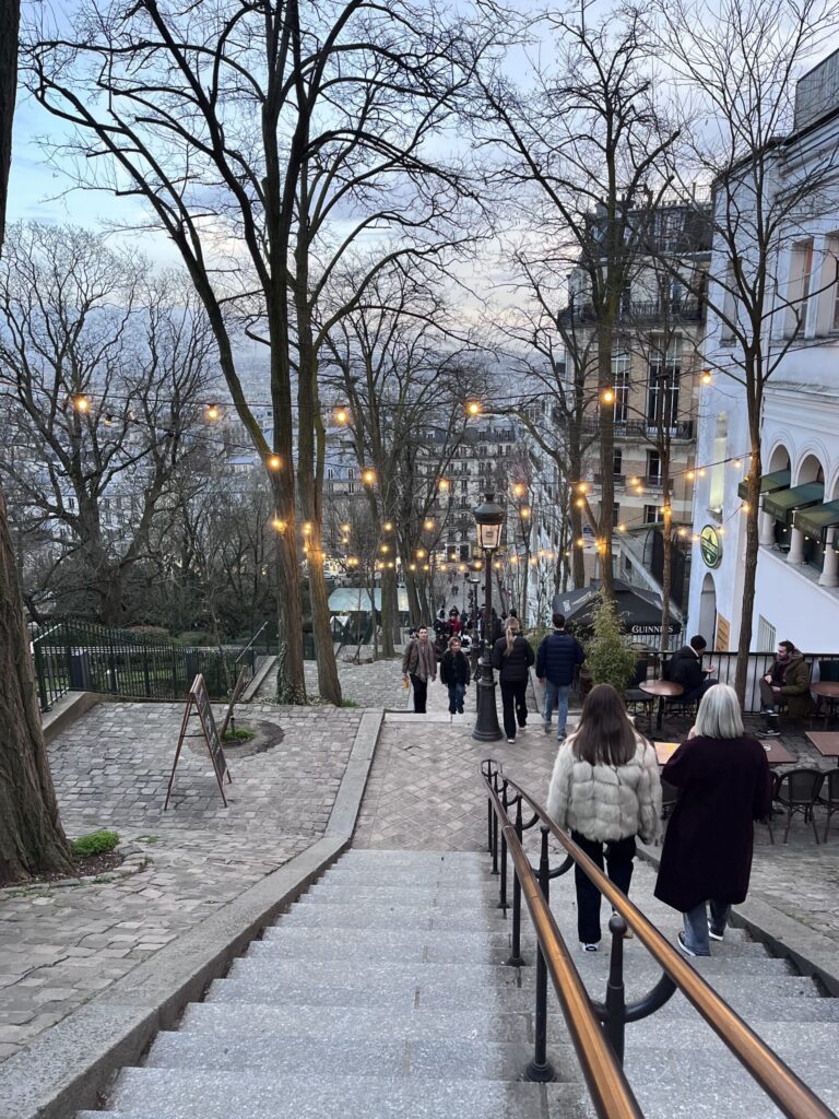 階段から見下ろすモンマルトルの街並み