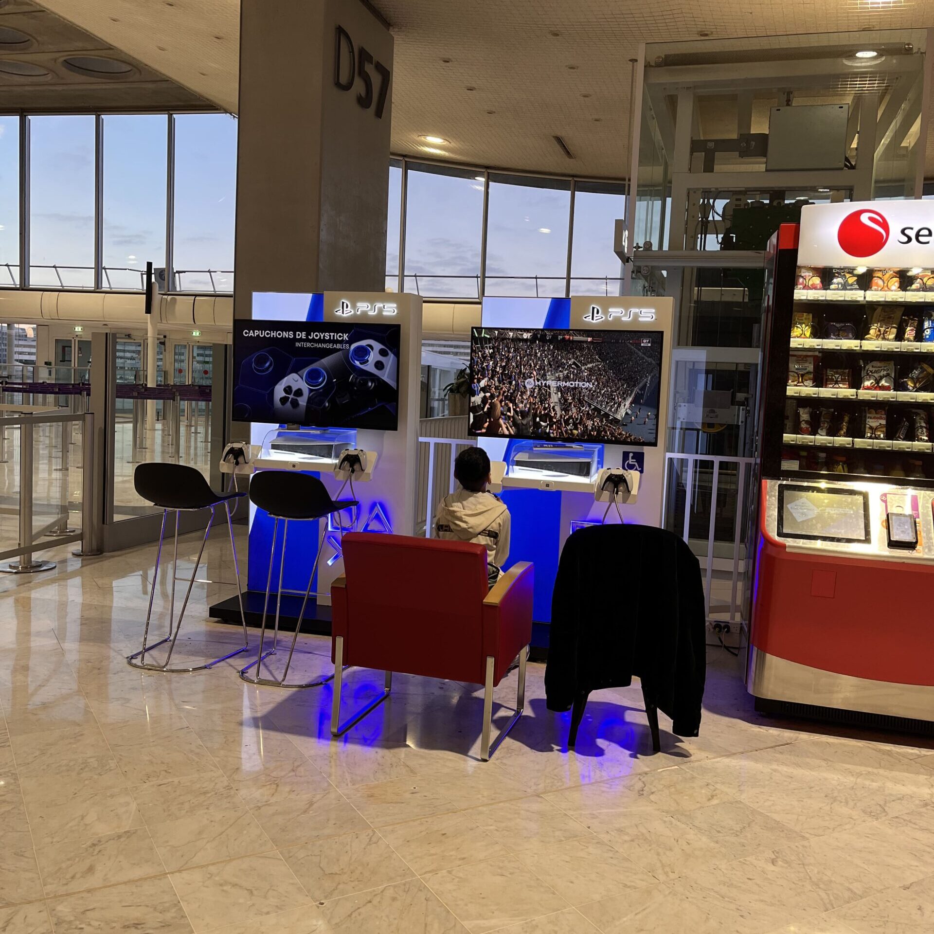 空港内に設置されたプレステ