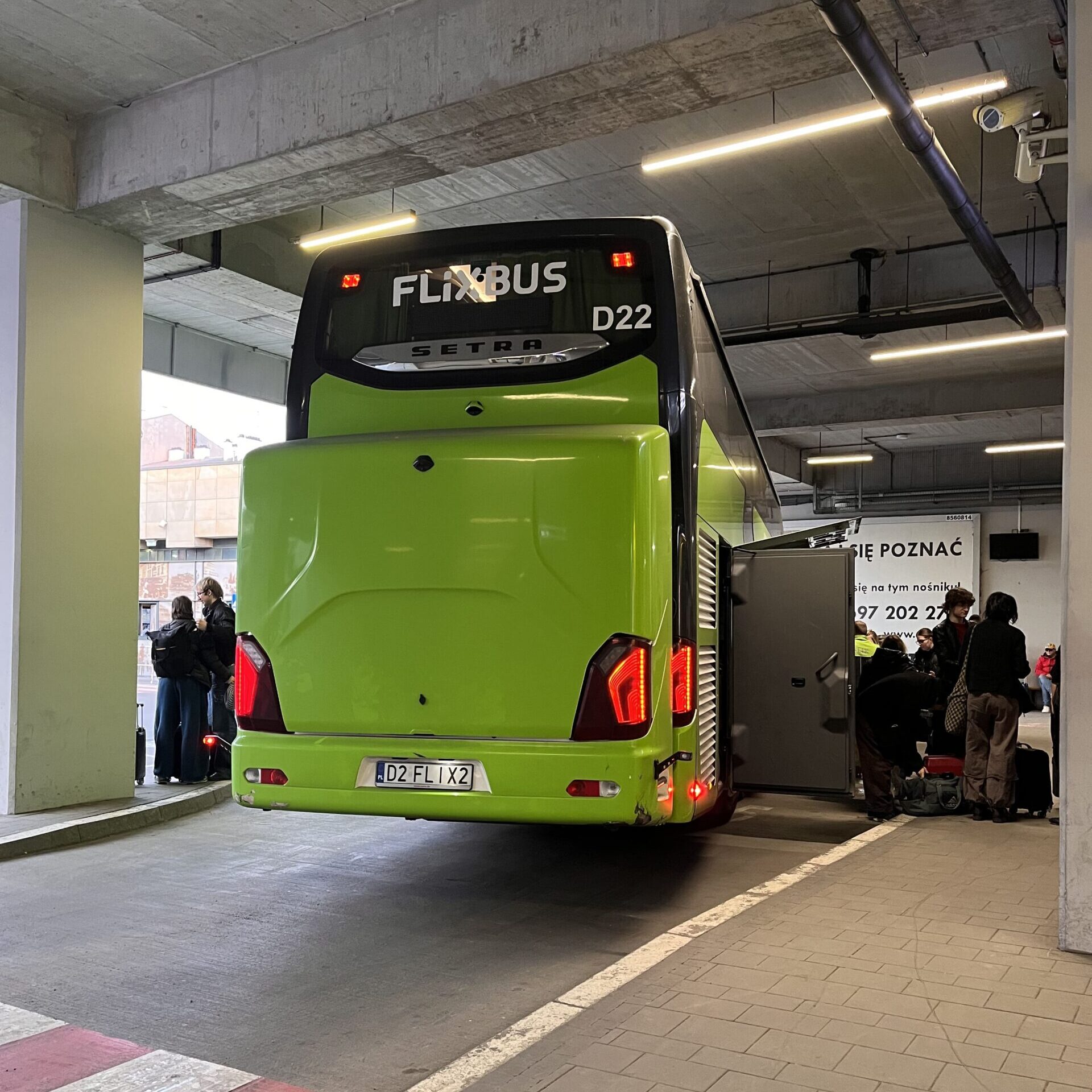 クラクフに到着したFlixバス